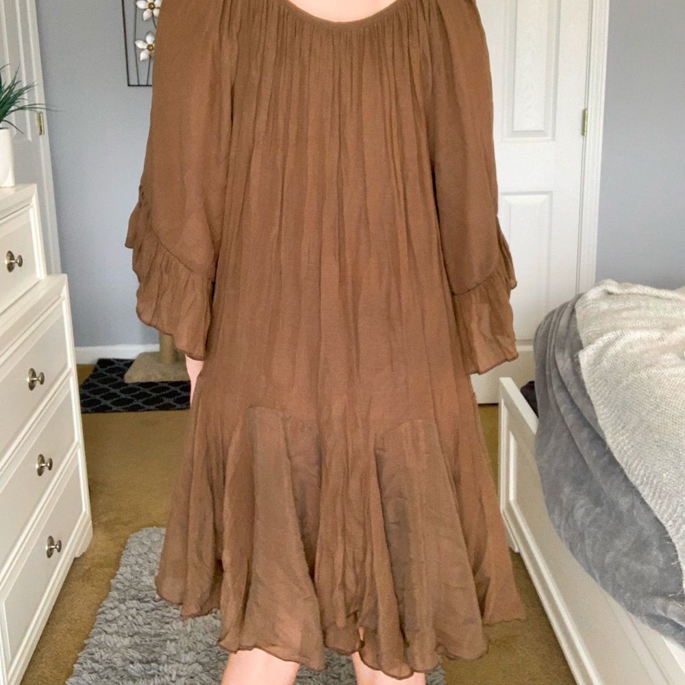 Brown Boho Dress Size: M